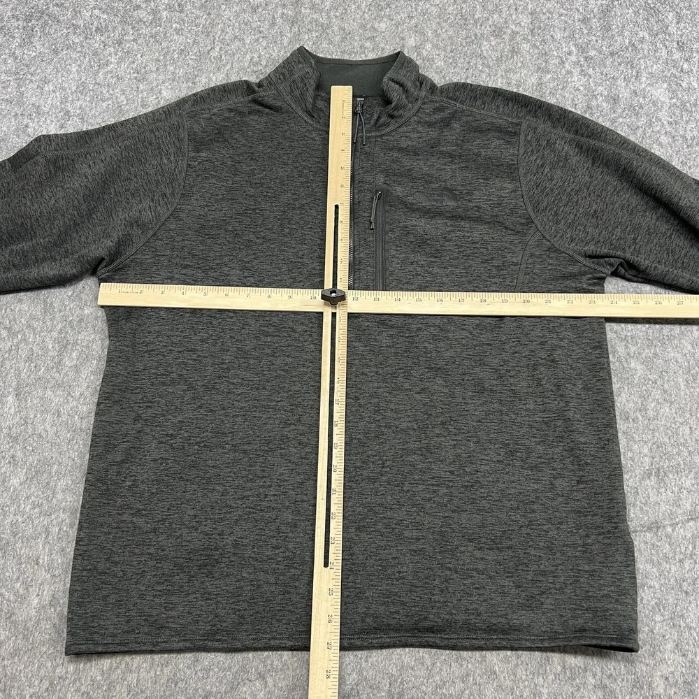 North Face Pullover Mens XL Gray‎ Quarter Zip Fleece Sweater Outdoor Casual Wear